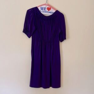 Bright purple work dress by Suzy Chin for Maggy Boutique, Size 2P